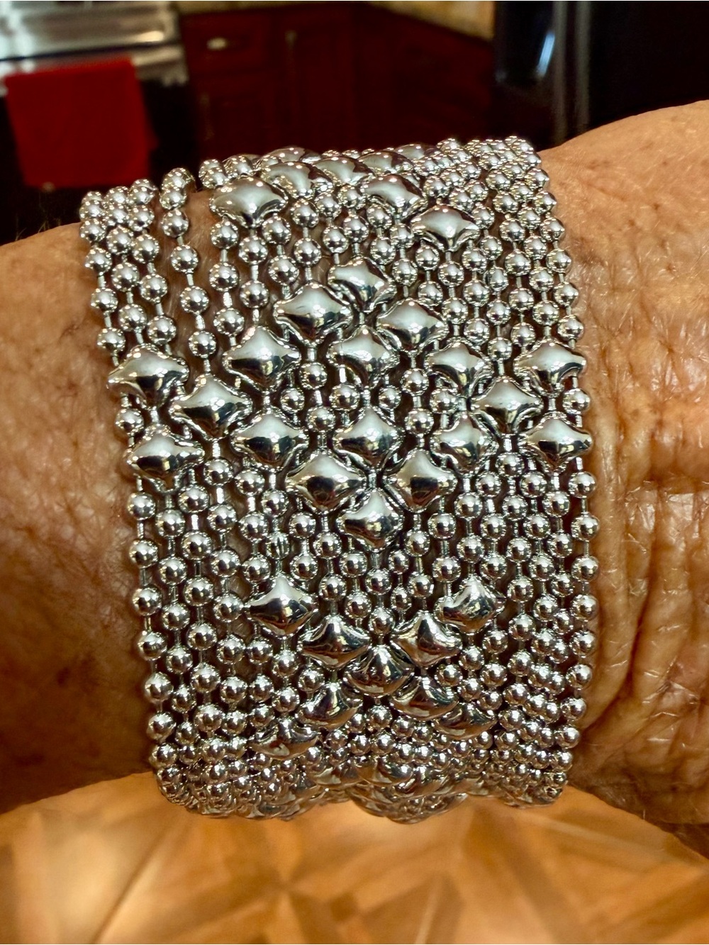 Sergio Guitterez Multi-Strand Liquid Silver Beaded Bracelet - Women Jewelry